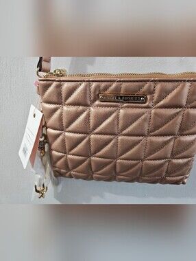 Poppy & Peonies Quilted Crossbody in Rose Gold